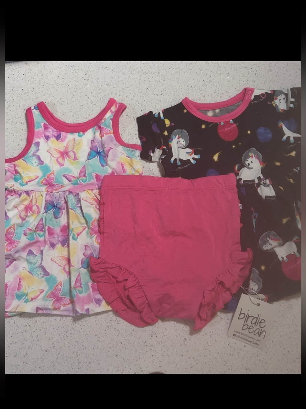 Birdie Bean bamboo lot-2tops and pair of bloomers. Brand new!